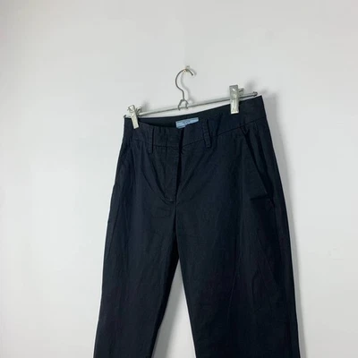 Auténticos Pantalones Prada Milano Pierna Recta Negro Poliéster y Elastano Prada 36 Foto 1 de 4