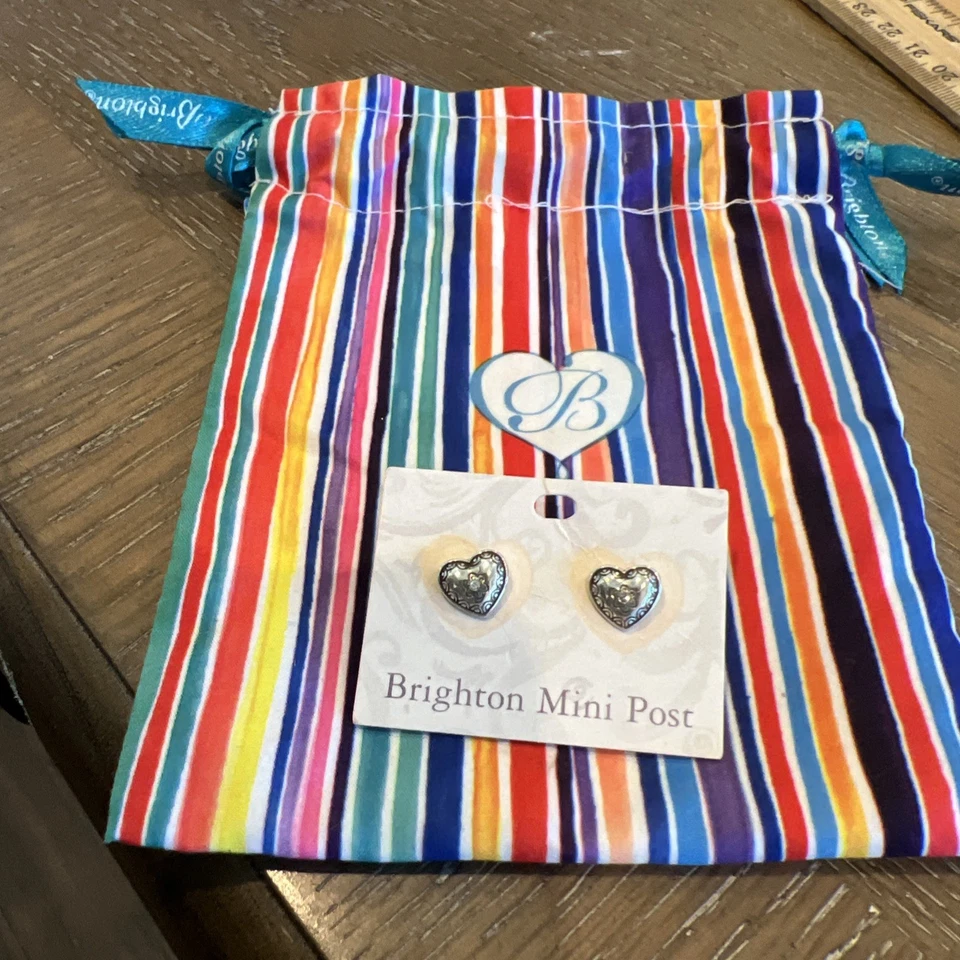Brighton NWT Morning Star Heart Mini Post Earrings W/Pouch **RETIRED** Foto 1 de 1