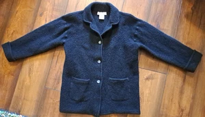 Cárdigan Suéter Vintage Años 90 Robert Scott Lana Negro XS (Se Ajusta a S-M) Hong Kong - Imagen 1 de 5