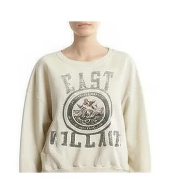 ARIZONA Sweatshirt Womens Size M Light Beige Crewneck East Village Graphic - Image 1 of 4