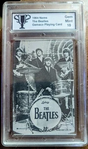 Beatles Vintage GEMACO 1964 Playing Card Graded GEM Mint 10 Queen of Diamonds - Bild 1 von 5
