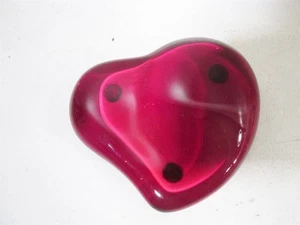 Vintage Elsa Piretti für Tiffany & Co. Rubinrot Herz Kunst Glas Briefbeschwerer - Bild 1 von 5