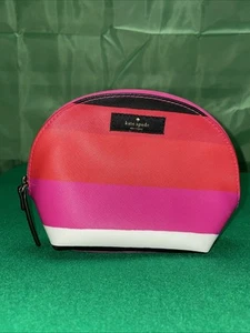 Kate Spade Kosmetiktasche Kosmetiktasche Rosa Rot Weiß - Bild 1 von 9