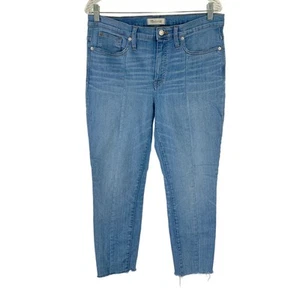 Madewell Jeans High Rise Skinny Crop Raw Hem Womens Size 31 Stretch Denim - Picture 1 of 9