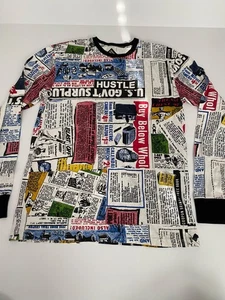 Original Gravity Langarmshirt mit Zeitungsdruck Größe M - Bild 1 von 10