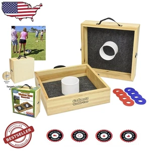 Birkenholz Unterlegscheibe Wurfspiel, reguläre Größe, komplett montiert - Bild 1 von 8