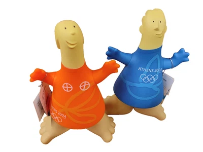 2x Athens Olympics 2004 Mascot Toys Athena Phevos Official Products NEW - Image 1 of 4