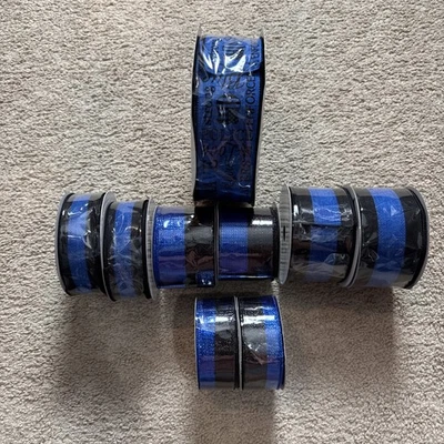 Back The Blue Ribbon Bundle A Lot Of Nine Blue And Black Police Ribbon - Image 1 of 4