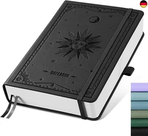 EMSHOI Notizbuch A5 Kariert, Notizblock, Hardcover Leder 320 Seiten mit 1 - Bild 1 von 7