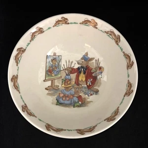 Royal Doulton Bunnykins Cereal Bowl Peter Rabbit Portrait Artist Beatrix Potter - Picture 1 of 5