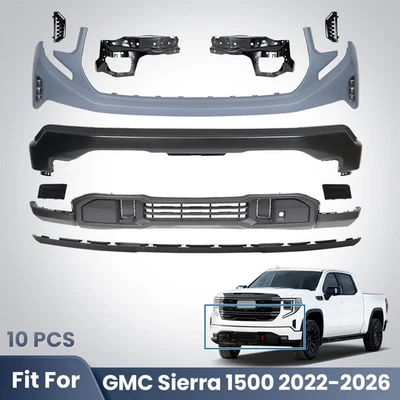 Front Bumper Cover Assembly kit For 2022-2026 GMC Sierra 1500 w/o Park Sensor Foto 1 de 4