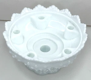 Vintage FENTON Hobnail Milk Glass 6 Candle Holder #3547569 Cottagecore Retro - Picture 1 of 8