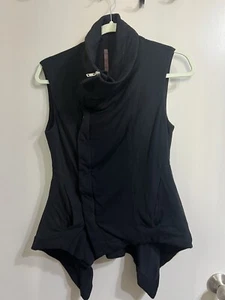 Rick Owens Wool Blend Black Sleeveless Vest Jacket Sz 6 (item C005) - Picture 1 of 15