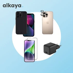 iPhone 16 Pro Starter Kit mit Hülle+Adapter+Linsenschutzglas+Displayschutzglas - Bild 1 von 5