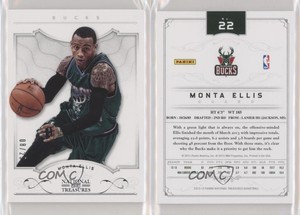 2012-13 Panini National Treasures Silver /25 Monta Ellis #22