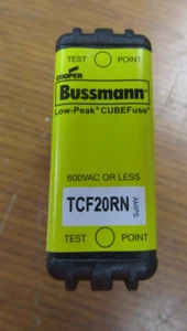 💥NEW COOPER BUSSMANN 20 AMP LOW-PEAK CUBE FUSE 600 VAC OR LESS 300 VDC TCF20RN - Picture 1 of 7