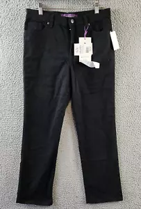 Gloria Vanderbilt Petite Amanda High Rise Straight-Leg Jeans Women's 10PS Black - Picture 1 of 16