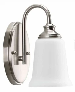 Progress Lighting P300024-009 Wander 1-Light Brushed Nickel Bath Wall Sconce - Picture 1 of 1