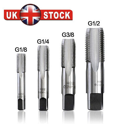 G1/8 1/4 3/8 1/2 3/4 HSS Taper Pipe Tap Set BSP Metal Screw Thread Cutting Tools • 6.99£