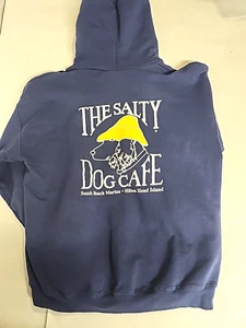 Vintage 90s Hanes The Salty Dog Cafe Hilton Blue Hoodie Sweatshirt Men’s Medium - Bild 1 von 7
