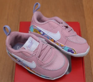 Nike Baby Max 90 Crib SE (CB) ~ Pink Glaze/White-Purple Dawn ~ Size 4C - Picture 1 of 6
