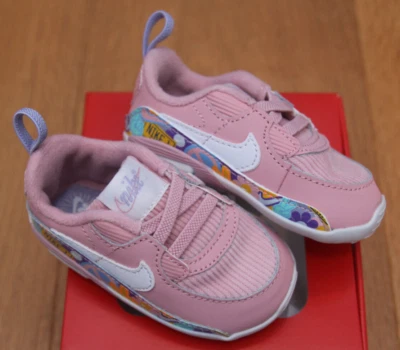 Nike Baby Max 90 Cuna SE (CB) ~ Esmalte Rosa/Blanco-Púrpura Amanecer ~ Talla 4C Foto 1 de 4