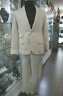 Polo Ralph Lauren Suit Navy Striped Ivory Set Linen&Cotton- Sz 6- Excellent Cond