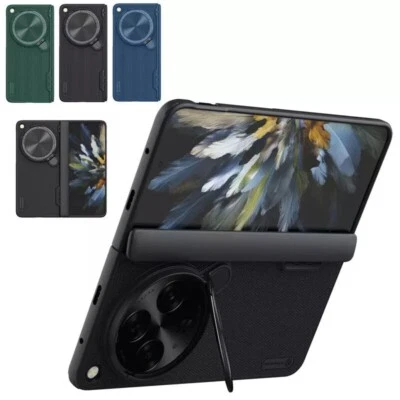 NILLKIN For OnePlus Open 360° Case Frosted Slide Camera Lens Protector Stand Hinge Cover