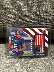 2016 Upper Deck USA Football Flag Swatch Premium Series U19 1/1 Tristen Wallace - Picture 1 of 2