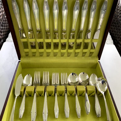 State House 'Formality' plata esterlina -56 piezas Svc para 10 con juego de talla y caja Foto 1 de 4