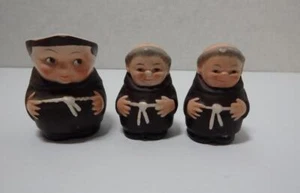 Friar Tuck Monk Creamer Salt Pepper Shakers Marked Germany - Picture 1 of 1