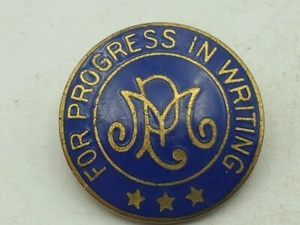 Palmer Method Anstecknadel Auszeichnung für Schreibfortschritte Hutnadel Brosche Vintage - Bild 1 von 13