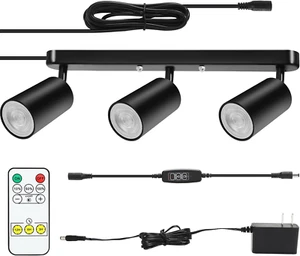 Plug in Track Lighting Track Light Fixtures with Power Cord Wall Spotlight Flexi - Picture 1 of 7