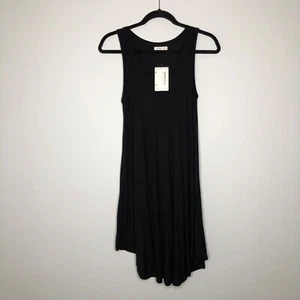 Lollipop Star Basic V-Neck Tank Dress Black size Small - Picture 1 of 7
