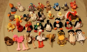Lote #11 de 32 pájaros Ty Beanie Babies originales retirados con etiquetas colgantes y etiquetas traseras - Imagen 1 de 2