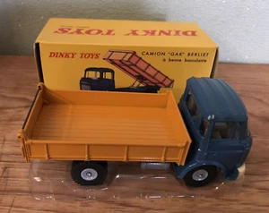 1:43 ATLAS DINKY TOYS 585 BERLIET BENNE BASCULANTE BLUE ORANGE - Picture 1 of 9