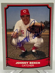 1988 Pacific Trading #110 Autographed Johnny Bench Card. HOF - Picture 1 of 2