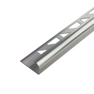 Fliesenschiene Alu (eloxiert) Viertelkreisprofil Höhe 8mm, 5x 2,5m Chrom - Bild 1 von 8