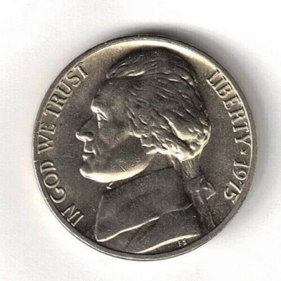 1975 Philadelphia Uncirculated Jefferson Nickel Five Cent Coin! - Image 1 of 2