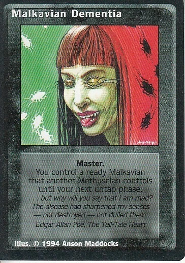 3 x Malkavian Dementia VTES CCG Jyhad - Image 1 of 1