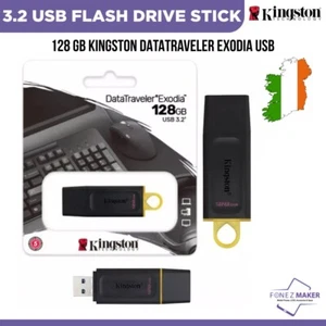 Kingston 128GB USB 3.2 Flash Memory Stick For Fast Data Traveler Flash Drive USB - Picture 1 of 2
