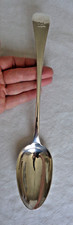 30 CM GEORGIAN 1830 SOLID SILVER BASTING GRAVY SPOON COLLARED LION FAMILY CREST