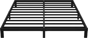 7 Inch King Bed Frame No Box Spring Need, Low Profile Metal Platform King Size B - Picture 1 of 9