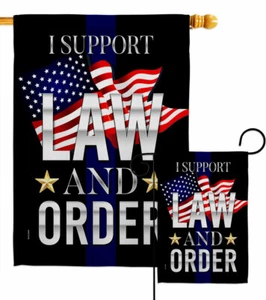 Support Law and Order Garden Flag Vote Patriotic Decorative Yard House Banner - Picture 1 of 17