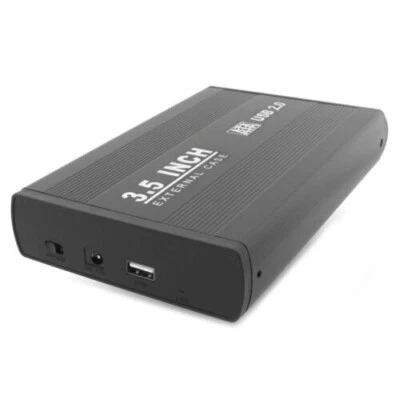 CASE BOX ESTERNO PER HARD DISK SATA 3,5" USB 2.0 HARDISK HDD ALLUMINIO CUSTODIA - Immagine 1 di 3