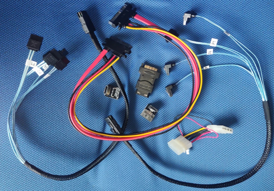 Cable adapter extension for SAS SATA ZFS RAIDZ FreeNAS TrueNAS unRAID SATA card - Image 1 of 1