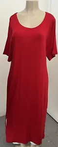 Vestido Mujer Colección Prisa Hecho en Europa, 95% Viscosa, Color Rojo, Talla Única Nuevo con Etiquetas - Imagen 1 de 5