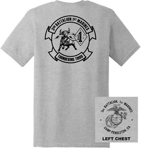 USMC - 3rd Battalion, 1st Marine Regiment T-Shirt - Picture 1 of 9