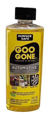 Goo Gone Automotive Remover Adhesive, Sticker, Sap & Brake Brake Dust 4 Fl Oz