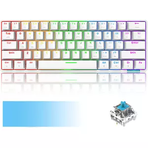 60% Wireless Bluetooth Mechanical Gaming Keyboard Type-C Rechargeable - Picture 1 of 17